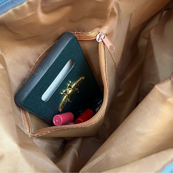 Two Girls Shopping in Paris Zippered Shoulder Tote Bag - Picture 12 of 16